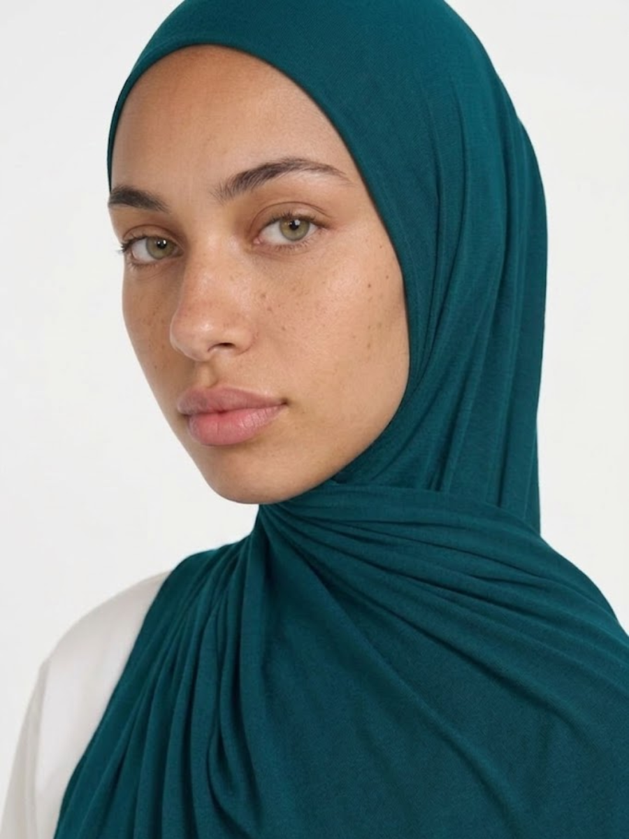 Tayib - Hijab Jersey Premium - Vert Océan