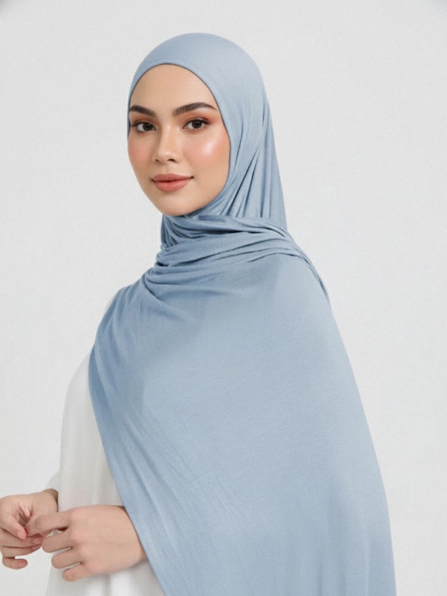 Tayib - Hijab Jersey Premium - Bleu Ciel