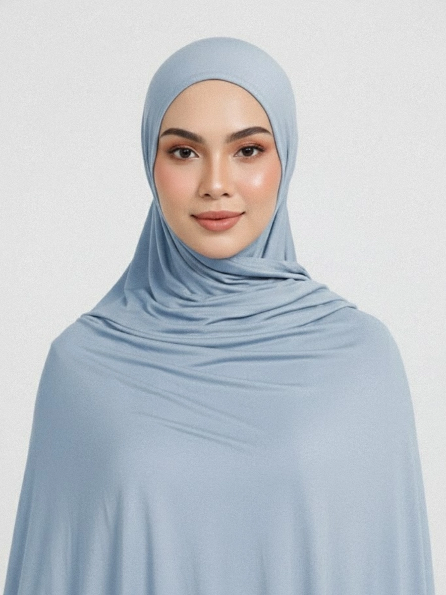 Tayib - Hijab Jersey Premium - Bleu Ciel