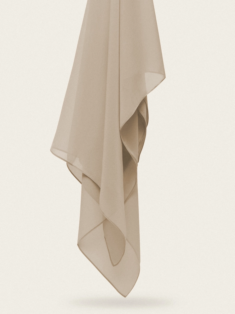 Tayib - Hijab en Mousseline - Beige Poudré