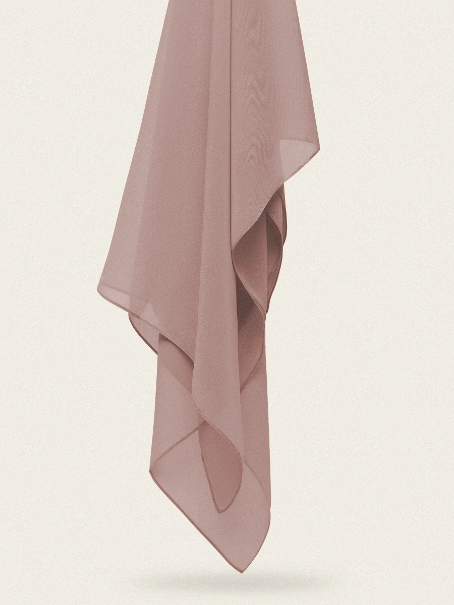 Tayib - Hijab en Mousseline - Bois de Rose