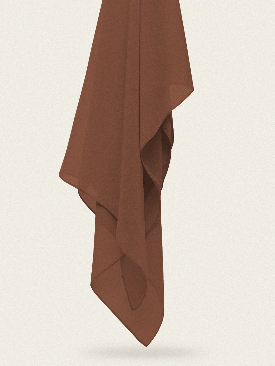 Tayib - Hijab en Mousseline - Chocolat