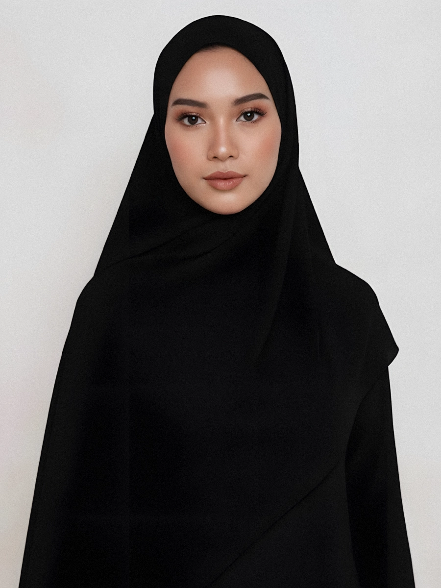 Tayib - Hijab en Mousseline - Noir