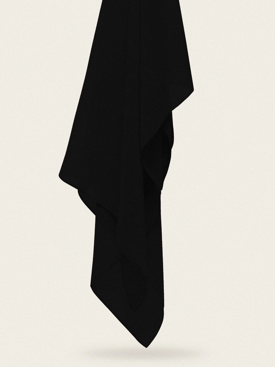 Tayib - Hijab en Mousseline - Noir