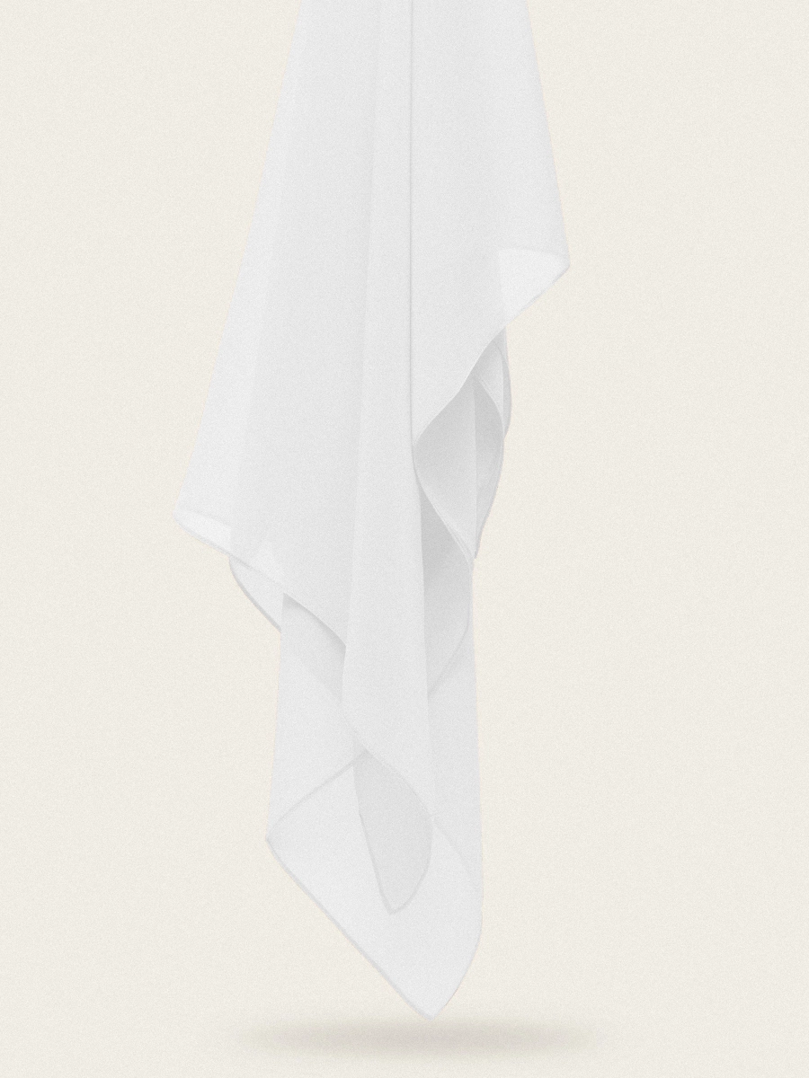 Tayib - Hijab en Mousseline - Pur Blanc