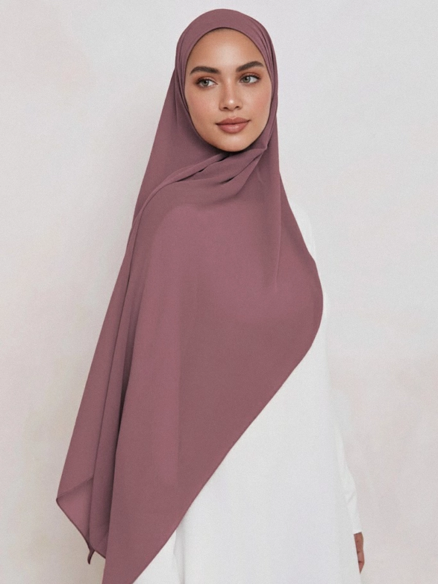 Tayib - Hijab en Mousseline - Rose Cacao