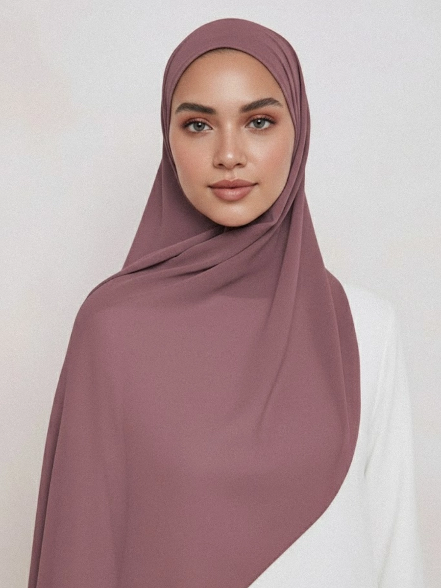 Tayib - Hijab en Mousseline - Rose Cacao