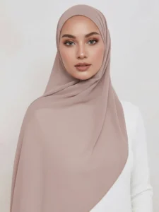 Tayib - Hijab en Mousseline - Rose Poudré