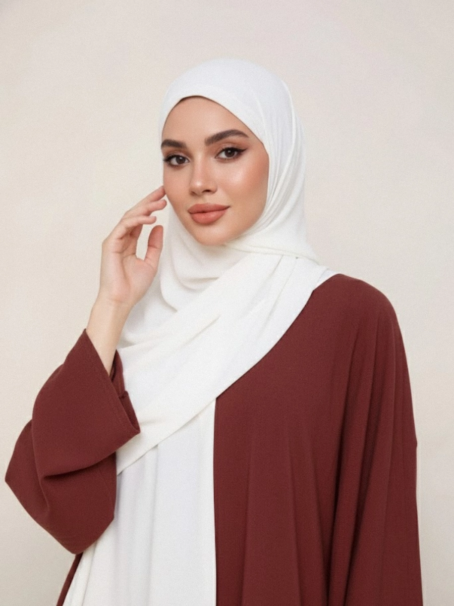 Tayib - Hijab en Soie de Médine - Blanc Cassé