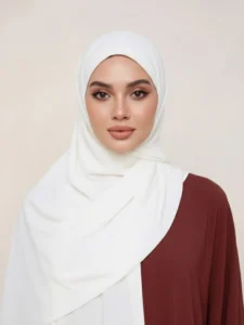 Tayib - Hijab en Soie de Médine - Blanc Cassé