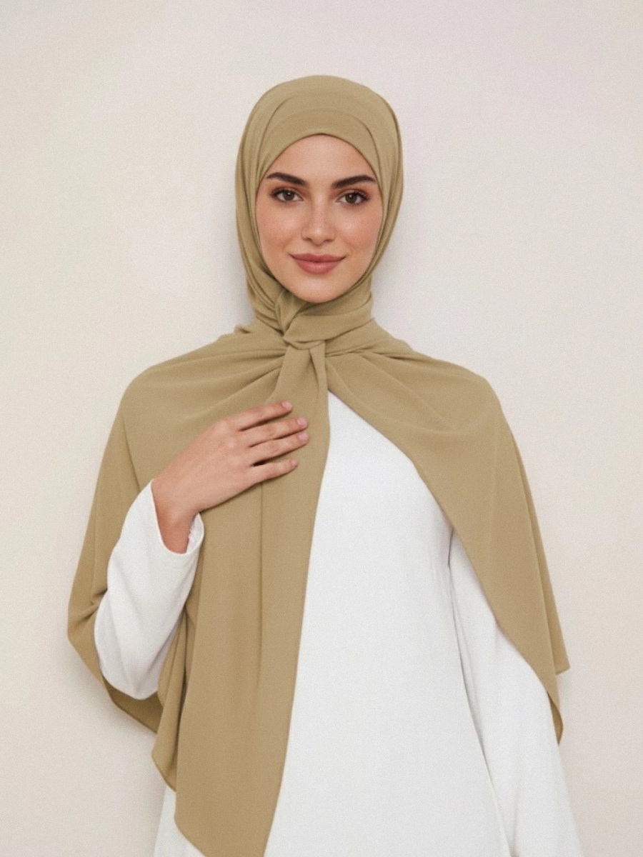 Tayib - Hijab en Soie de Médine - Café Crème