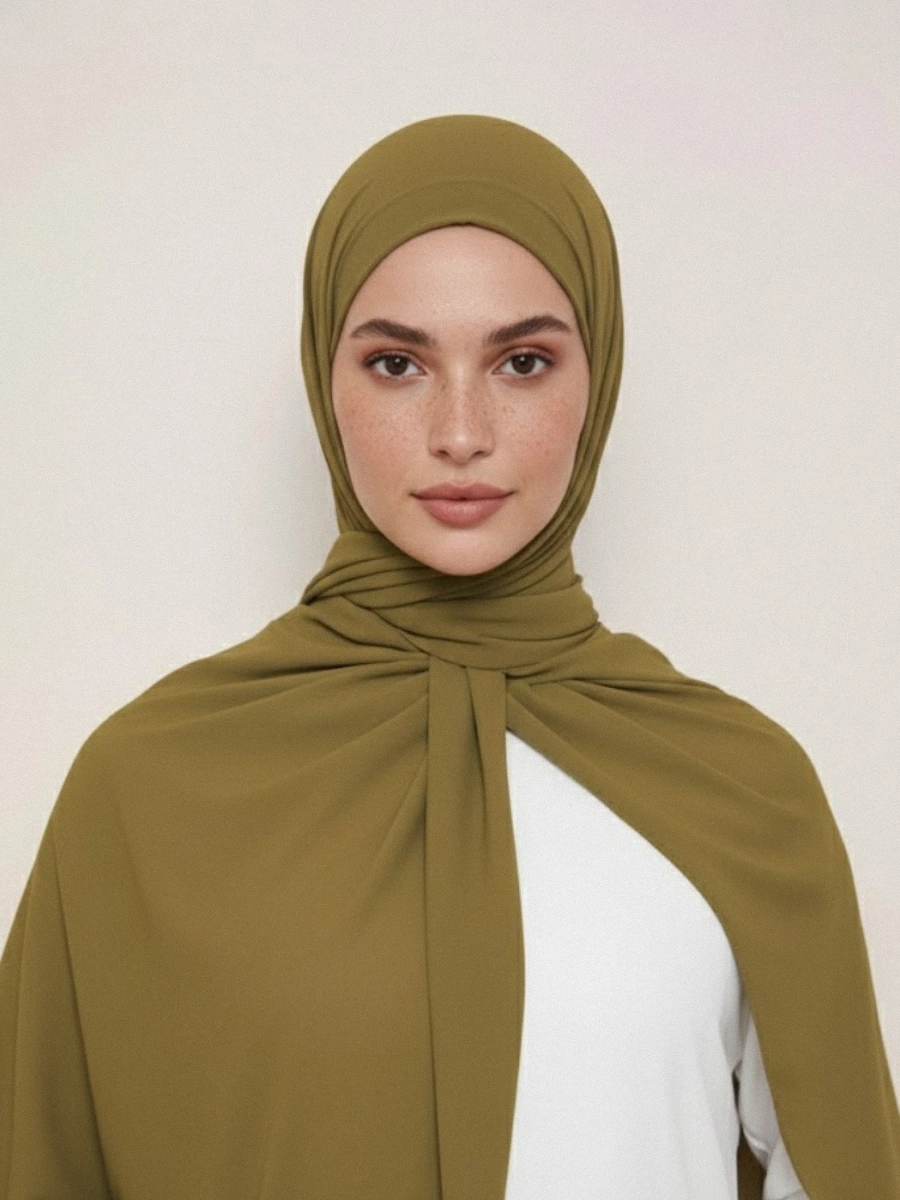 Tayib - Hijab en Soie de Médine - Camel Intense