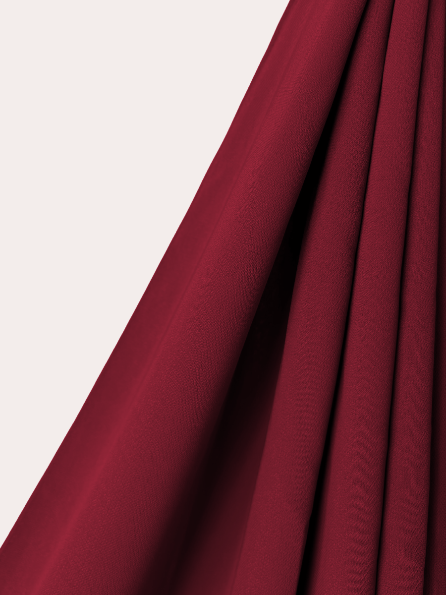 Tayib - Hijab en Soie de Médine - Rouge Oud