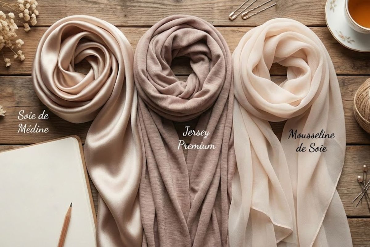 Meilleurs tissus hijab soie de médine jersey mousseline quelles différences