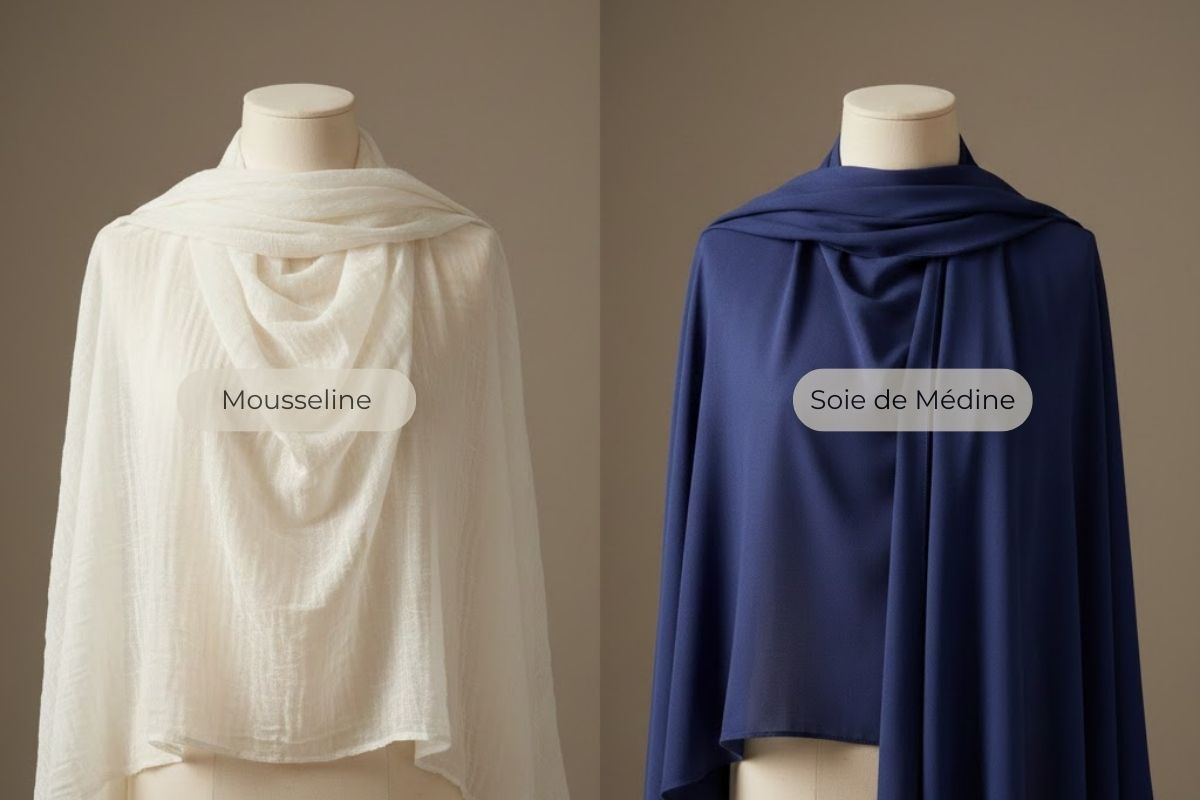Mousseline vs soie de Médine