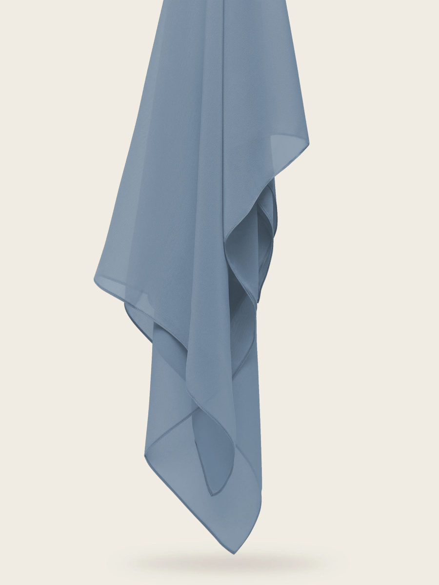 Hijab en Mousseline - Bleu Indigo