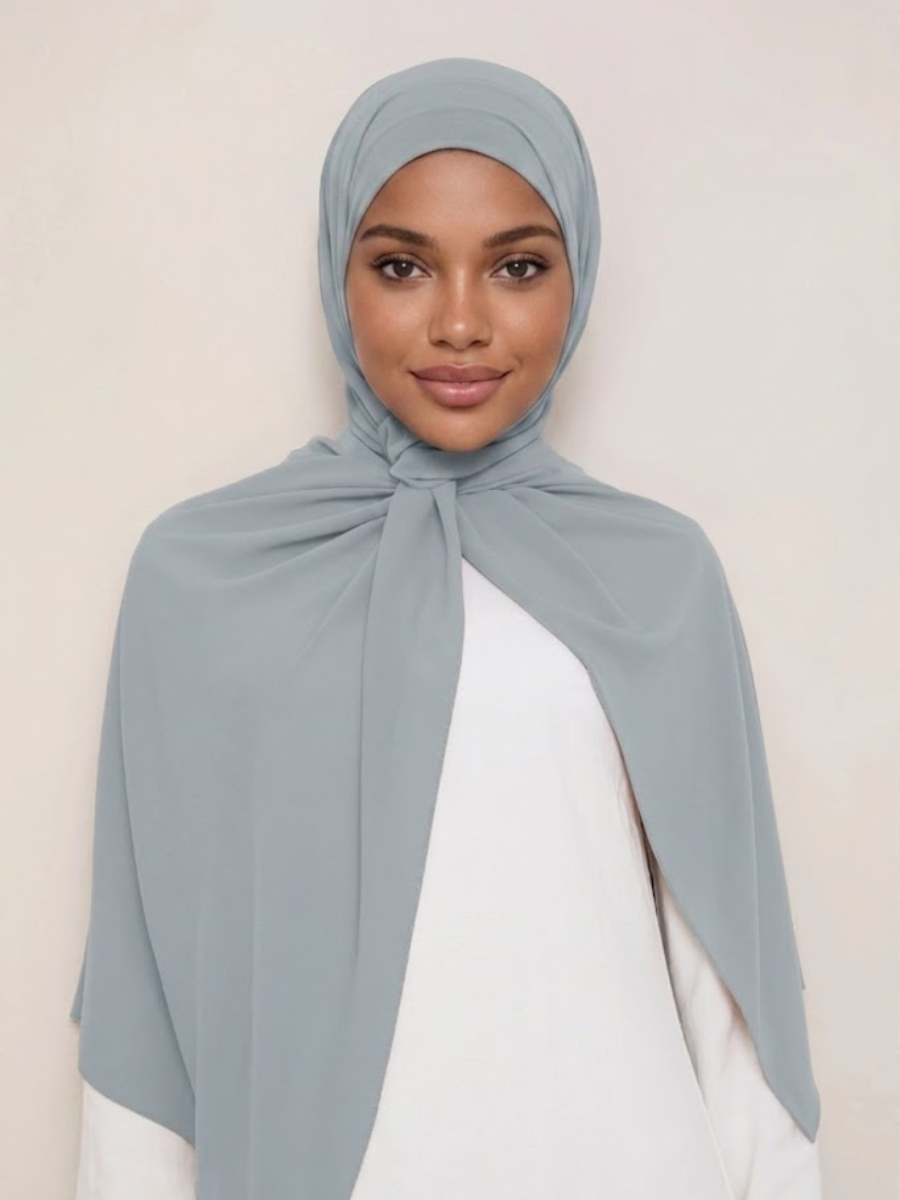 Hijab en Soie de Médine - Gris