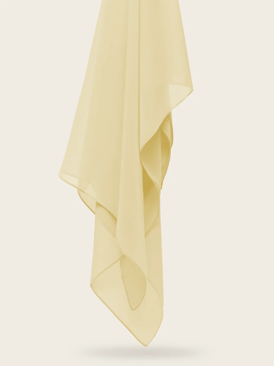 Tayib - Hijab en Mousseline - Jaune Pastel