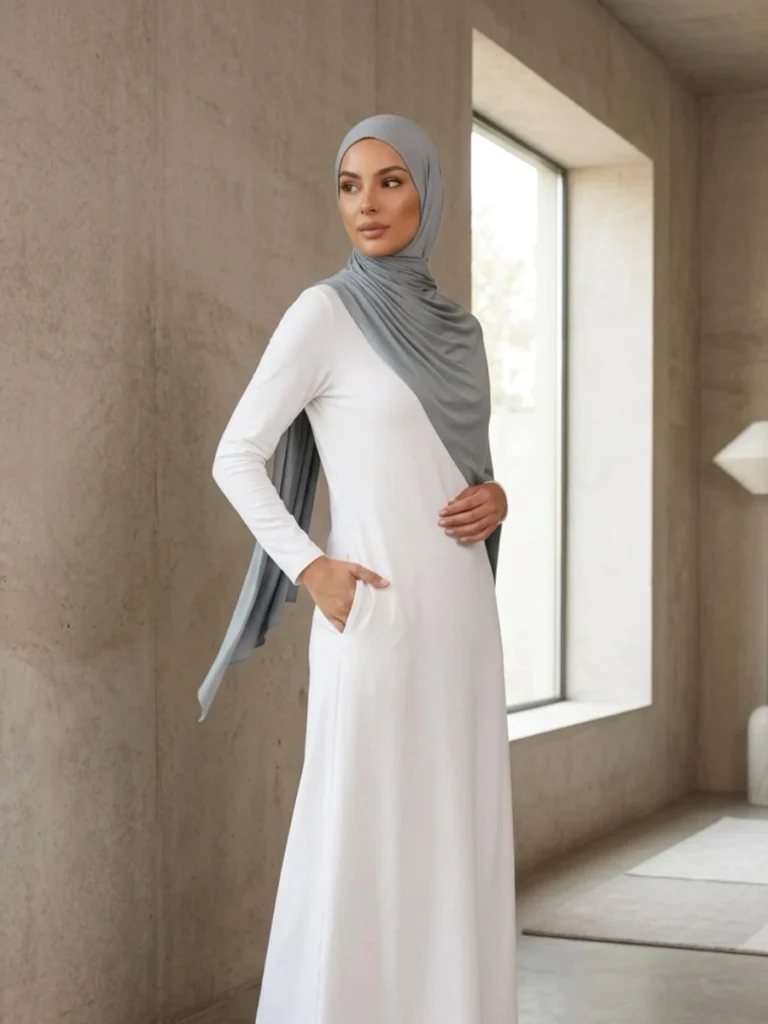 Hijab Jersey Premium - Gris Perle