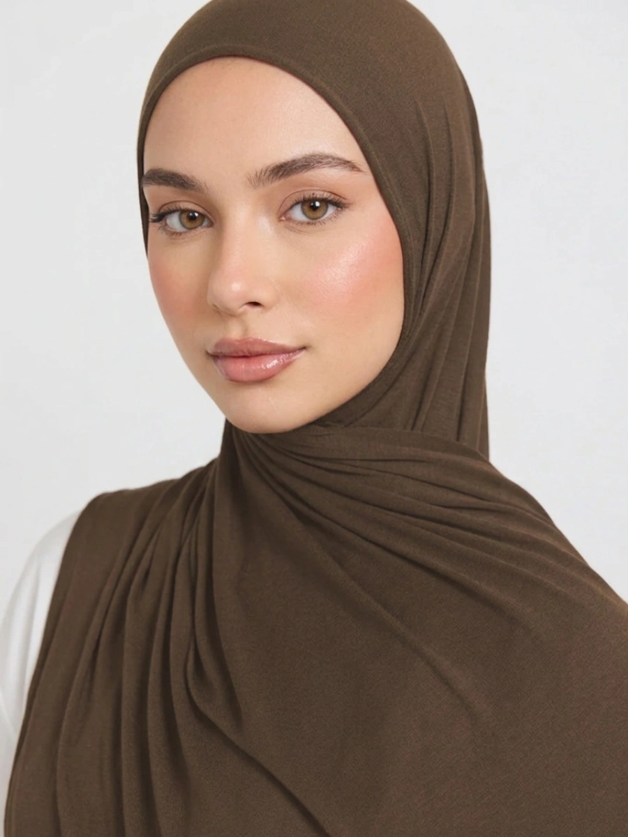 Hijab Jersey Premium - Marron Clair