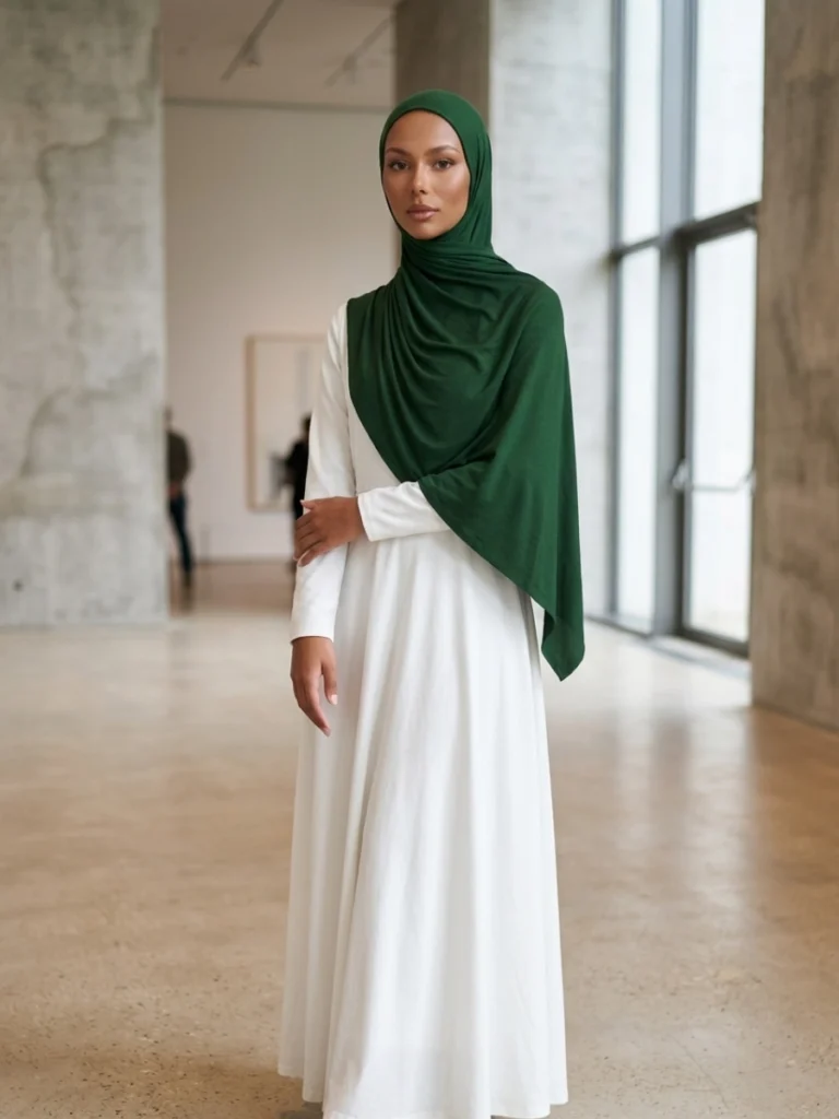 Hijab Jersey Premium - Vert Emeraude