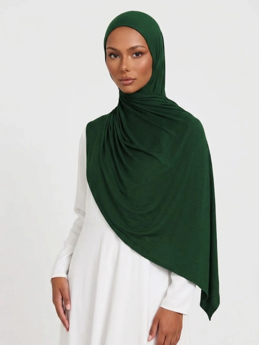 Hijab Jersey Premium - Vert Emeraude