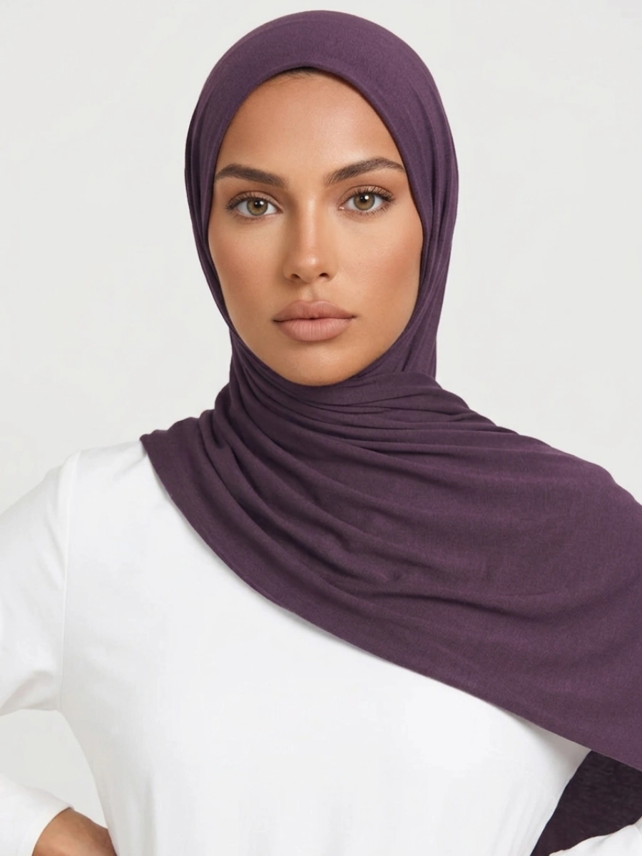 Hijab Jersey Premium - Violet Figue